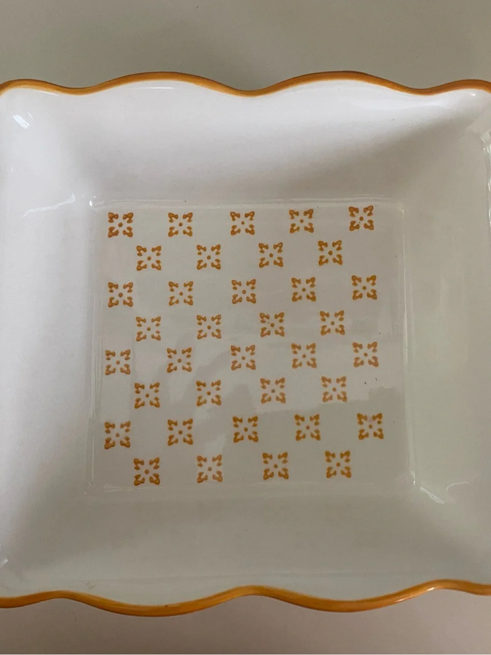 Set of 3 Stackable Festive Rectangle Ceramic Baking Dishes - Orange, Red, Black